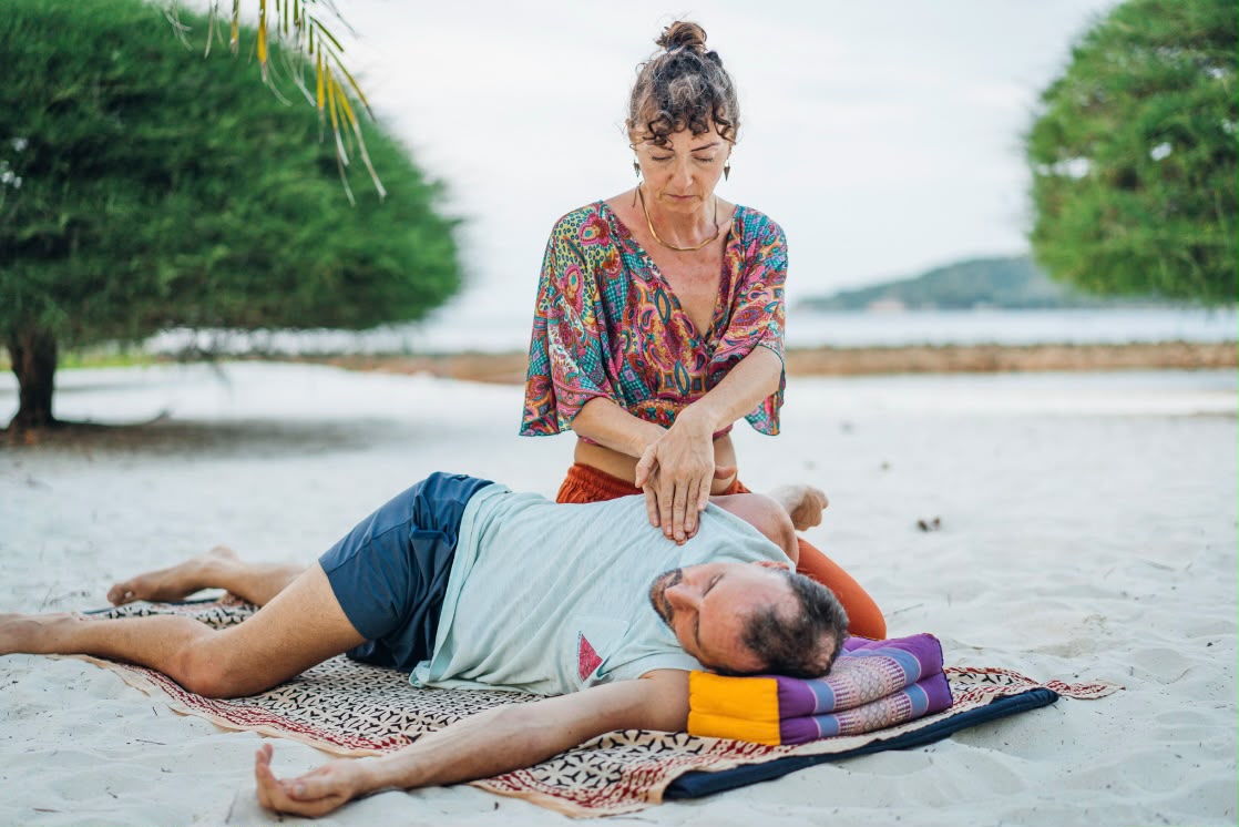 Thai massage on the beach