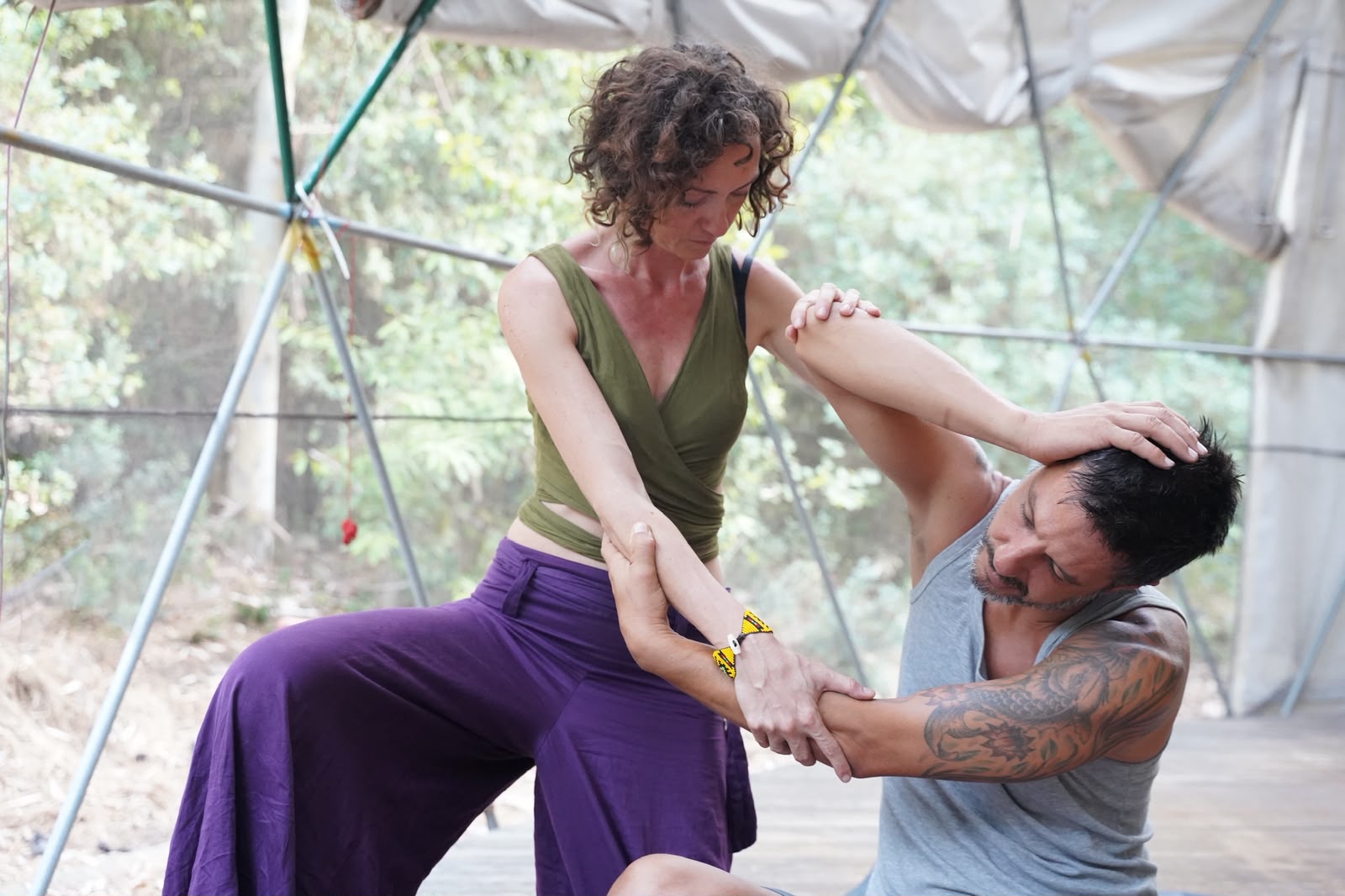 Passive arm stretch