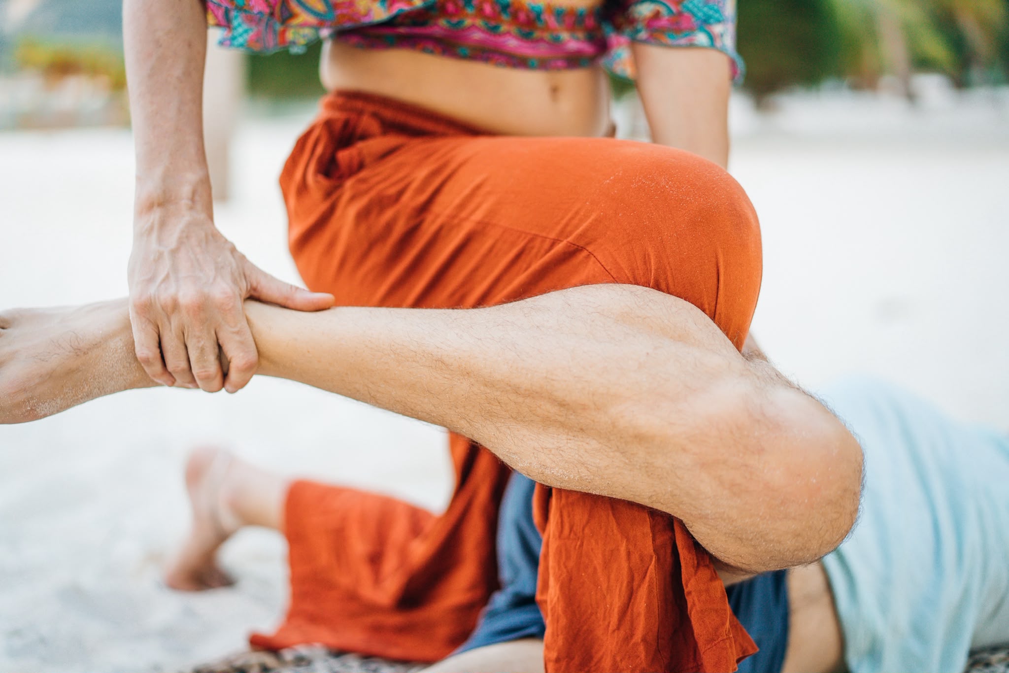 Leg stretch detail